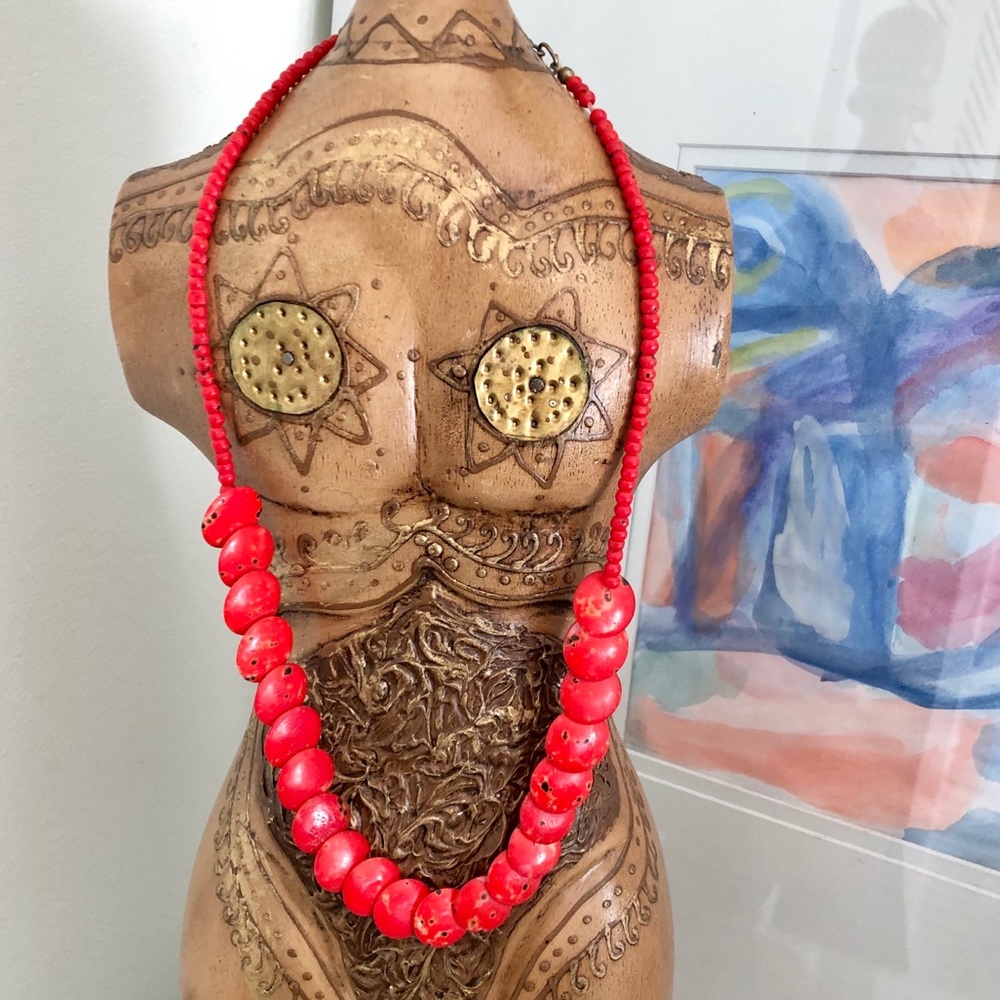 Coral Beaded Necklace